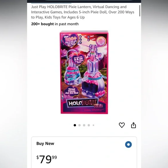 Holobrite Pixie Lantern Dancing Interactive Games Includes 5-inch Pixie Doll - Picture 7 of 7